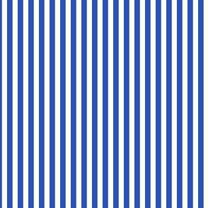 Extra Small Cabana stripe - Azure Blue and cream white - Candy stripe - Awning stripes - nautical - Striped wallpaper - resort coastal sunbrella tiki vertical