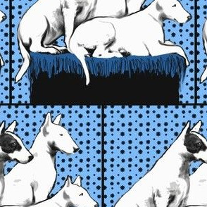 Bull terriers fabric
