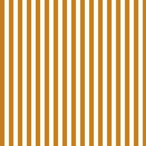 Small Cabana stripe - Desert Sun (dark orange yellow) and cream white - Candy stripe - Awning stripes - nautical - Striped wallpaper - resort coastal sunbrella tiki vertical