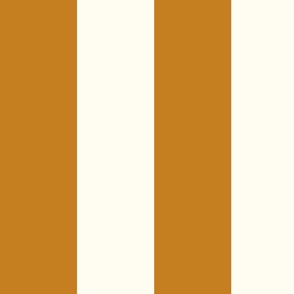 Large Cabana stripe - Desert Sun (dark orange yellow) and cream white - Candy stripe - Awning stripes - nautical - Striped wallpaper - resort coastal sunbrella tiki vertical