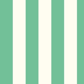 Medium Cabana stripe - Ocean green and cream white - Candy stripe - Awning stripes - nautical - Striped wallpaper - resort coastal sunbrella tiki vertical