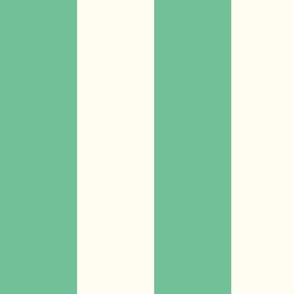Large Cabana stripe - Ocean green and cream white - Candy stripe - Awning stripes - nautical - Striped wallpaper - resort coastal sunbrella tiki vertical