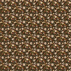 Whimsical Forest Flowers - Dark Brown (Small)