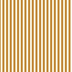 Extra Small Cabana stripe - Desert Sun (dark orange yellow) and cream white - Candy stripe - Awning stripes - nautical - Striped wallpaper - resort coastal sunbrella tiki vertical