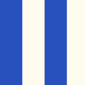 Large Cabana stripe - Azure Blue and cream white - Candy stripe - Awning stripes - nautical - Striped wallpaper - resort coastal sunbrella tiki vertical