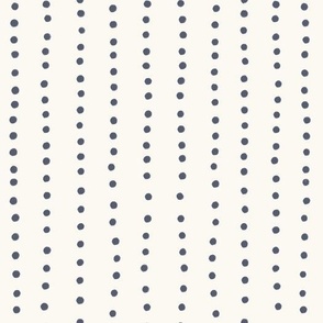 Coastal Dots: Irregular, Navy Hand-Drawn Circles on a Cream Background