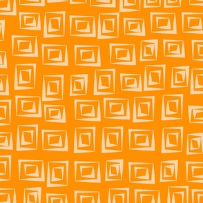 ( L ) orange geometric squares 