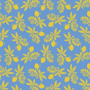 Passionfruit Light Blue and Yellow