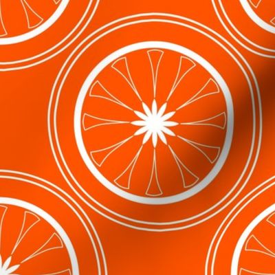 abstract orange pattern geometric shapes retro sixties