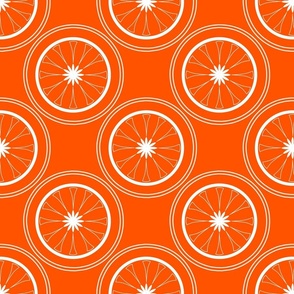 abstract orange pattern geometric shapes retro sixties