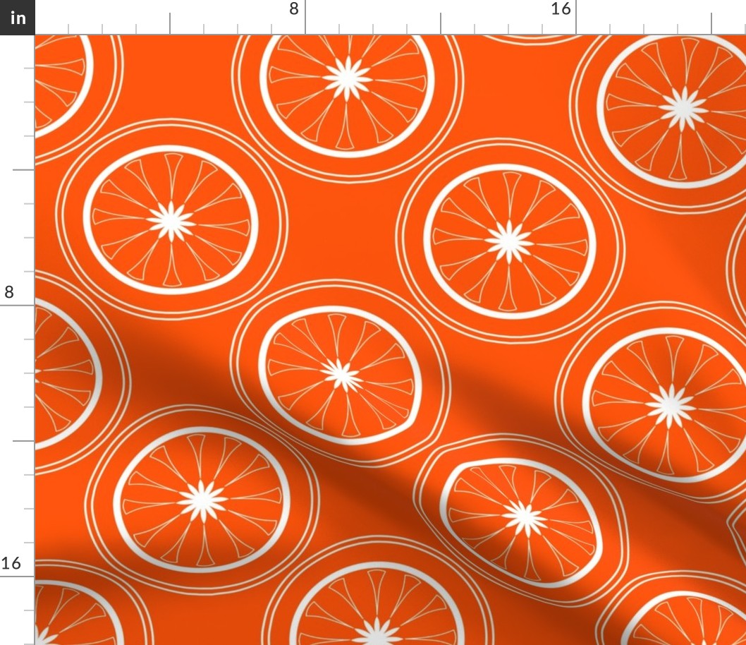 abstract orange pattern geometric shapes retro sixties