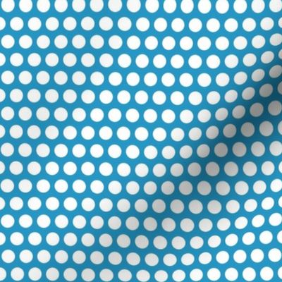 Blue with White Dots and Circles