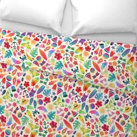 Summer beach holiday ditsy rainbow pattern