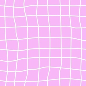 grid on pink