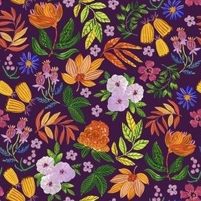 Folk Gouache Floral Pattern