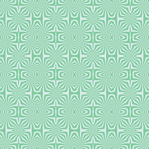 Monochrome geometric pattern. Green ornament on a light background.