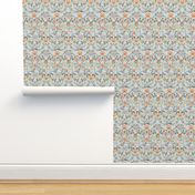 Beach thistle and shells with backgrd pattern - S