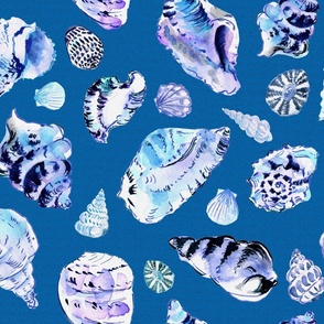 Beach Shells sandy blue L