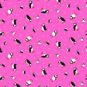 Polkadot Puffin / Small Scale / Barbie Pink