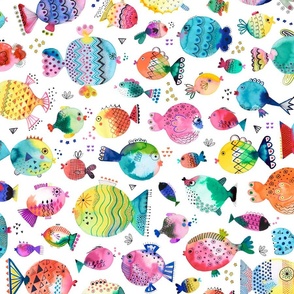 Colorful fish Nautical Kids summer ApparelTrendsKidsSummer Fabric