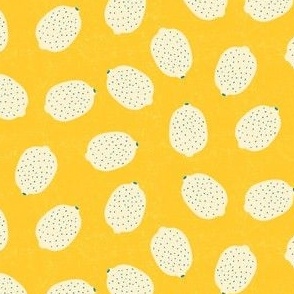 Ditsy lemons on Sunny yellow