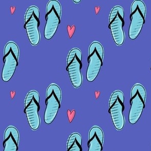 Flip Flops Beach Kawaii Kids Amethyst 