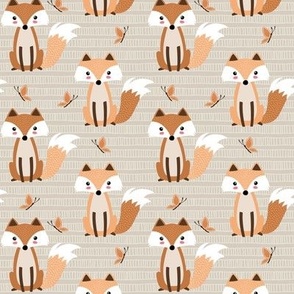 Fox and Butterfly (oyster beige) XS