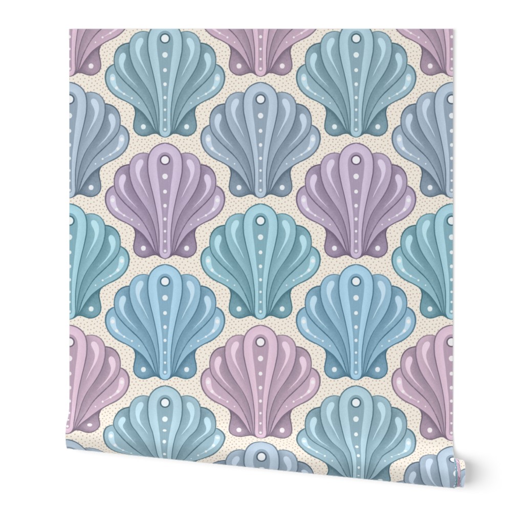 MEDIUM Seashell 0070 A vintage beach retro shell