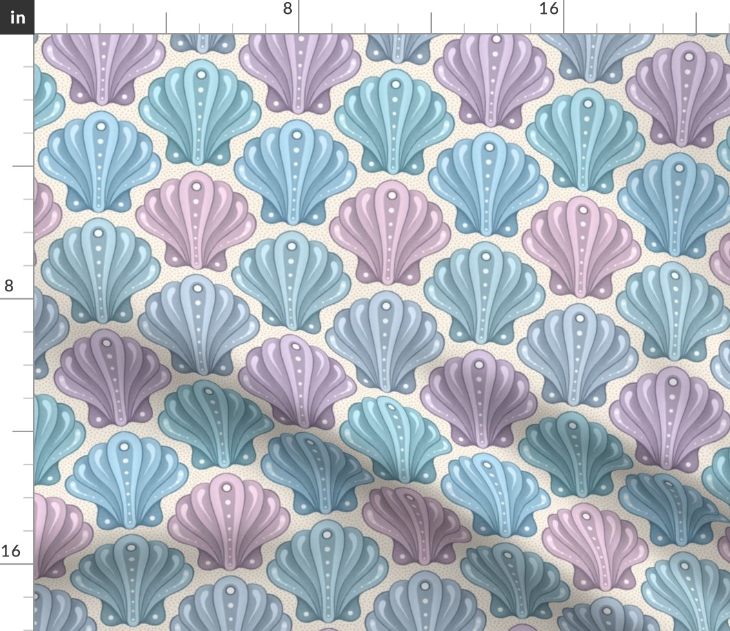 MEDIUM Seashell 0070 A vintage beach retro shell