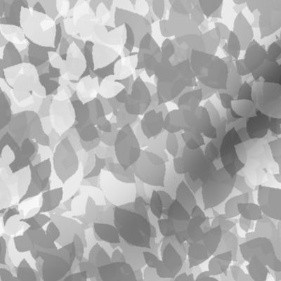 Gray Woodland Leaves Ombre