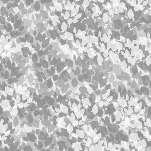 Gray Woodland Leaves Ombre