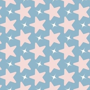 Star design on blue background  - nursery design
