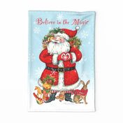 Santa's Heart tea towel or wallhanging