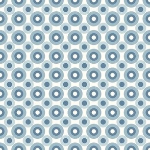 Retro Geometric Design with Colorful Circles in 1960s Mod Style - Medium Size in Sky Blue