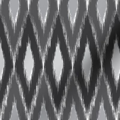 Black Grey Ikat