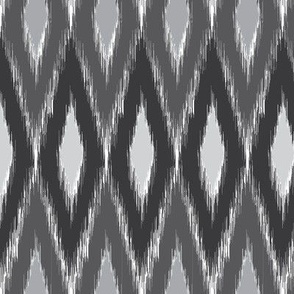 Black Grey Ikat