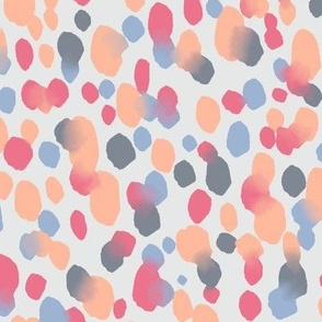 (M) colorful watercolor dots peach pink