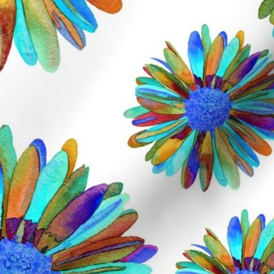 Rainbow Daisy-Blue&Orange