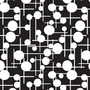  black and white | mid-century circles and lines | available on Wallpaper and