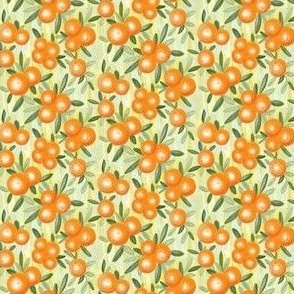 Orange and Leaf Pattern Small Scale