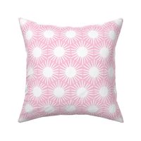 Pink Boho Sun Geometric in Pastel Pink and White - Medium - Pink Geometric, Playful Girl's Room, Baby Girl Nursery