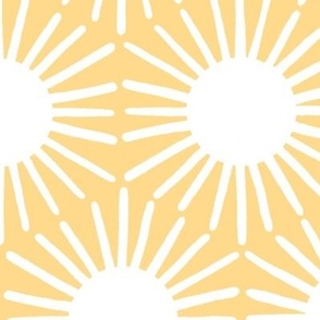 Yellow Boho Sun Geometric in Sunny Yellow and White - Large - Color Confident, Yellow Geometric, Playful Kid's Room
