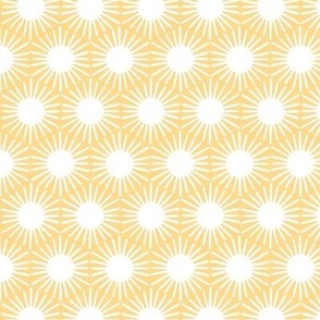 Yellow Boho Sun Geometric in Sunny Yellow and White - Small - Yellow Boho, Yellow Geometric, Playful Kid's Room