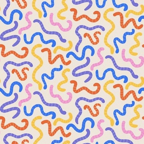 Colorful squiggly worms