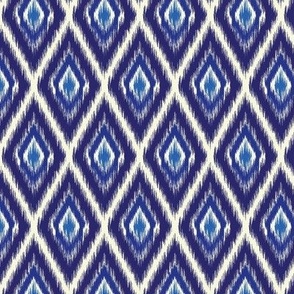 blue diamond ikat pattern