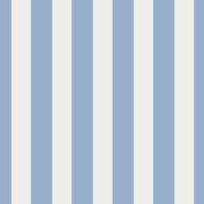 LARGE BOLD WIDE 2.5INCH/6.35CM SIMPLE STRIPE-LIGHT PASTEL BABY BLUE+WHITE