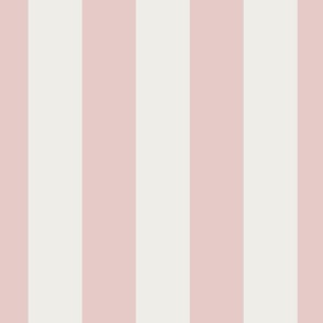 X-LARGE BOLD EXTRA WIDE 4INCH/10CM SIMPLE STRIPE-LIGHT PASTEL BABY PINK+WHITE
