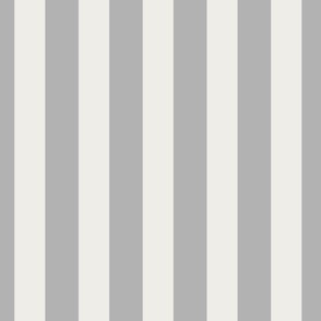 LARGE BOLD WIDE 2.5INCH/6.35CM SIMPLE STRIPE-LIGHT SILVER GREY+WHITE