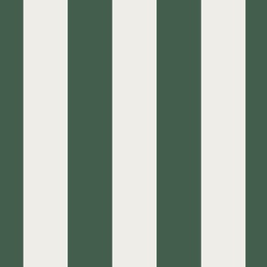 X-LARGE BOLD EXTRA WIDE 4INCH/10CM SIMPLE STRIPE-DARK FOREST GREEN+WHITE