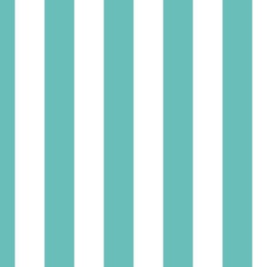 2" (5cm) Cabana Stripe Awning Stripes Aqua Blue Green and White